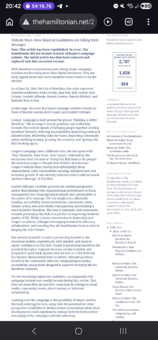Feature on The Hamiltonian with Thanks to Cal DiFalco and Teresa DiFalco – July 1, 2026