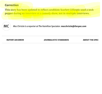 Corrections to the Hamilton Spectator & The Importance of Context and Fact-Checking – July 17, 2026 
