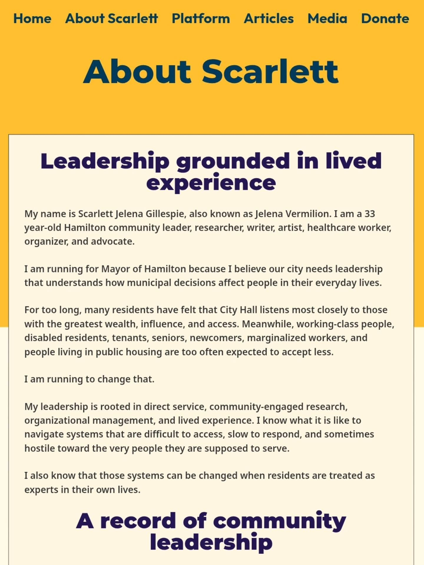 Leadership, Change, and Opportunity: Why I’m Running – July 20, 2026 